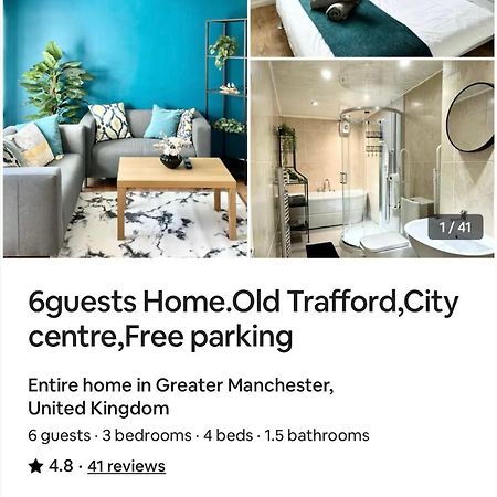 6 Guests House Old Trafford,Media City,City Centre, Free Parking 맨체스터 외부 사진